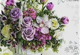 Happy 70th Birthday Flowers Happy 70th Birthday Card Purple Flower Design Dot2dot