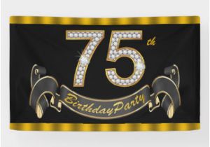 Happy 75th Birthday Banners 75th Birthday Gifts On Zazzle