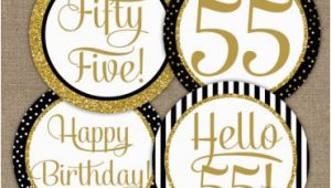 Happy 75th Birthday Banners Printable Happy Anniversary Banner Black Gold