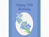 Happy 75th Birthday Cards Happy 75th Birthday forget Me Not Flower Card Zazzle