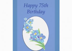 Happy 75th Birthday Cards Happy 75th Birthday forget Me Not Flower Card Zazzle
