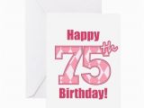 Happy 75th Birthday Cards Happy 75th Birthday Pink Argyle Greeting Cards by