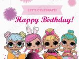 Happy 7th Birthday Banner Clipart L O L Surprise Dolls Custom Made Birthday Card for Her