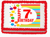 Happy 7th Birthday Banners Happy 7th Birthday Edible Peel N Stick Frosting Photo