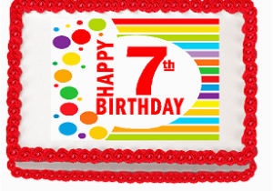 Happy 7th Birthday Banners Happy 7th Birthday Edible Peel N Stick Frosting Photo