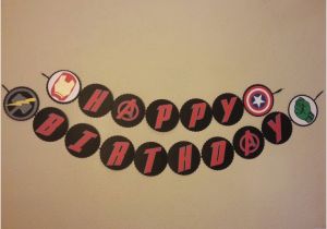 Happy 7th Birthday Banners Happy Birthday Avengers themed Banner by Alllayedout On