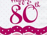 Happy 80th Birthday Decorations Perfectly Pink Party Happy 80th Birthday Lunch Napkins X