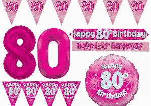 Happy 80th Birthday Decorations Pink Age 80 Happy 80th Birthday Party Decorations Female