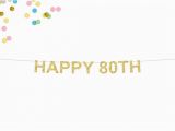 Happy 80th Birthday Mom Banner Happy 80th Glitter Banner 80th Birthday Banner Birthday