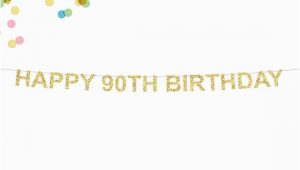 Happy 90th Birthday Banners Happy 90th Birthday Glitter Banner 90th Birthday Party