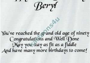 Happy 90th Birthday Quotes Poems About 90th Birthdays Free 90th Birthday Poems Http