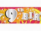 Happy 9th Birthday Banners Happy 9th Birthday Folie Banner Van Bijna 3 Meter