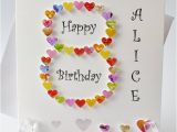 Happy Birthday 8 Year Old Card Handmade 3d 39 8 39 Card 8th Birthday Card Personalised