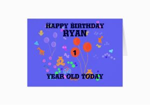 Happy Birthday 8 Year Old Card Happy Birthday 1 Year Old Boy Card Zazzle