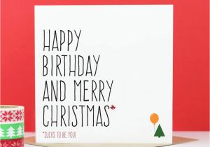 Happy Birthday and Merry Christmas Card 39 Happy Birthday and Merry Christmas 39 Card by Purple Tree