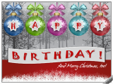 Happy Birthday and Merry Christmas Card Christmas Birthday Child Free Specials Ecards Greeting