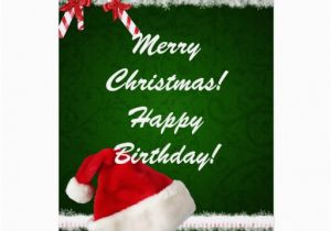 Happy Birthday and Merry Christmas Card Merry Christmas Happy Birthday Card Greeting Card Zazzle