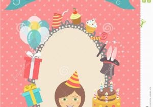 Happy Birthday Baby Girl Cards Happy Birthday Card for Girl Stock Vector Image 46021048