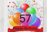 Happy Birthday Balloon Banner asda 57th Birthday Cards Zazzle Ca