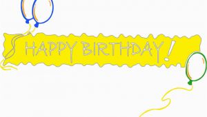 Happy Birthday Balloon Banner Clipart Happy Birthday Banner Yellow Holiday Birthday Happy