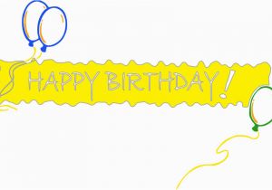 Happy Birthday Balloon Banner Clipart Happy Birthday Banner Yellow Holiday Birthday Happy