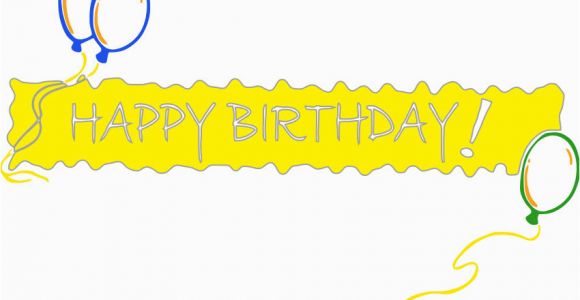 Happy Birthday Balloon Banner Clipart Happy Birthday Banner Yellow Holiday Birthday Happy