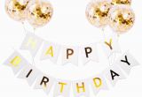 Happy Birthday Balloon Banner Gold Aliexpress Com Buy Fengrise Gold Confetti Balloons