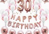 Happy Birthday Balloon Banner Rose Gold 33pcs Rose Gold Number 18 30 40 50 60 Balloons Happy