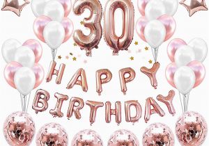 Happy Birthday Balloon Banner Rose Gold 33pcs Rose Gold Number 18 30 40 50 60 Balloons Happy