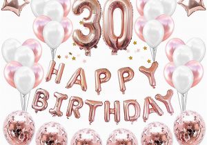 Happy Birthday Balloon Banner Rose Gold 33pcs Rose Gold Number 18 30 40 50 60 Balloons Happy