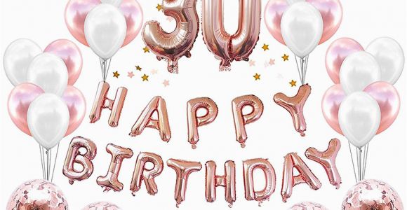 Happy Birthday Balloon Banner Rose Gold 33pcs Rose Gold Number 18 30 40 50 60 Balloons Happy