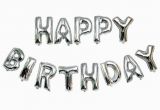 Happy Birthday Balloon Banner Silver asda 13pcs Self Inflating Happy Birthday Banner Balloon Bunting