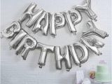 Happy Birthday Balloon Banner Silver asda Happy Birthday Balloon Bunting Silver Balloons Party