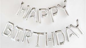 Happy Birthday Balloon Banner Silver asda Happy Birthday Silver Letter Balloon Banner Garland