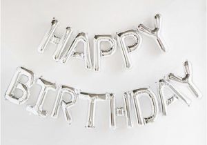 Happy Birthday Balloon Banner Silver asda Happy Birthday Silver Letter Balloon Banner Garland