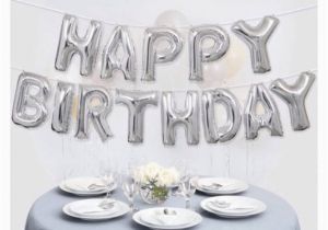 Happy Birthday Balloon Banner Silver Silver Happy Birthday Balloon Banner Happy Birthday Silvet