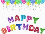 Happy Birthday Balloon Banner Small Happy Birthday Balloons Aluminum Foil Banner Balloons for