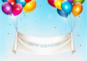 Happy Birthday Balloon Banner Tesco Holiday Birthday Banner with Colorful Balloons Stock