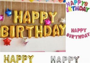 Happy Birthday Balloon Banner Uk 16 Quot Happy Birthday Letters Foil Balloon Self Inflating