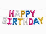 Happy Birthday Balloon Banner Walmart 16 Inch Happy Birthday Letter Foil Balloons Banner Multi