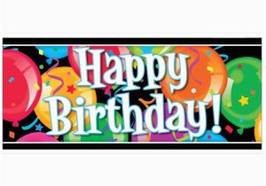 Happy Birthday Balloon Banner Walmart Bravo Balloons Quot Happy Birthday Quot Plastic Wall Banner 5 X 2