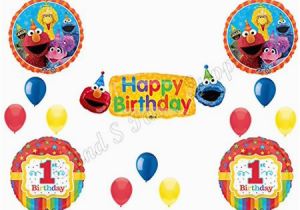Happy Birthday Balloon Banner Walmart Sesame Street 1st Banner Happy Birthday Party Balloons