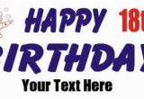 Happy Birthday Banner 18th 18th Birthday Banner Eighteen Birthday Banner Eighteen