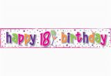 Happy Birthday Banner 18th 18th Birthday Banner Pink Celebrations Nsw Pty Ltd