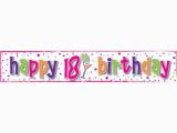 Happy Birthday Banner 18th 18th Birthday Banner Pink Celebrations Nsw Pty Ltd