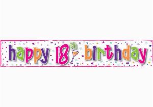 Happy Birthday Banner 18th 18th Birthday Banner Pink Celebrations Nsw Pty Ltd