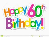 Happy Birthday Banner 60s Happy 60th Birthday Colorful Stickers Stock Illustration