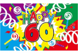 Happy Birthday Banner 60s Happy 60th Birthday Flag Special Celebration Flag