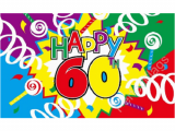 Happy Birthday Banner 60s Happy 60th Birthday Flag Special Celebration Flag