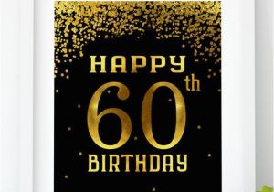 Happy Birthday Banner 65th Items Similar to Happy Birthday 60 Gold Printable 60th